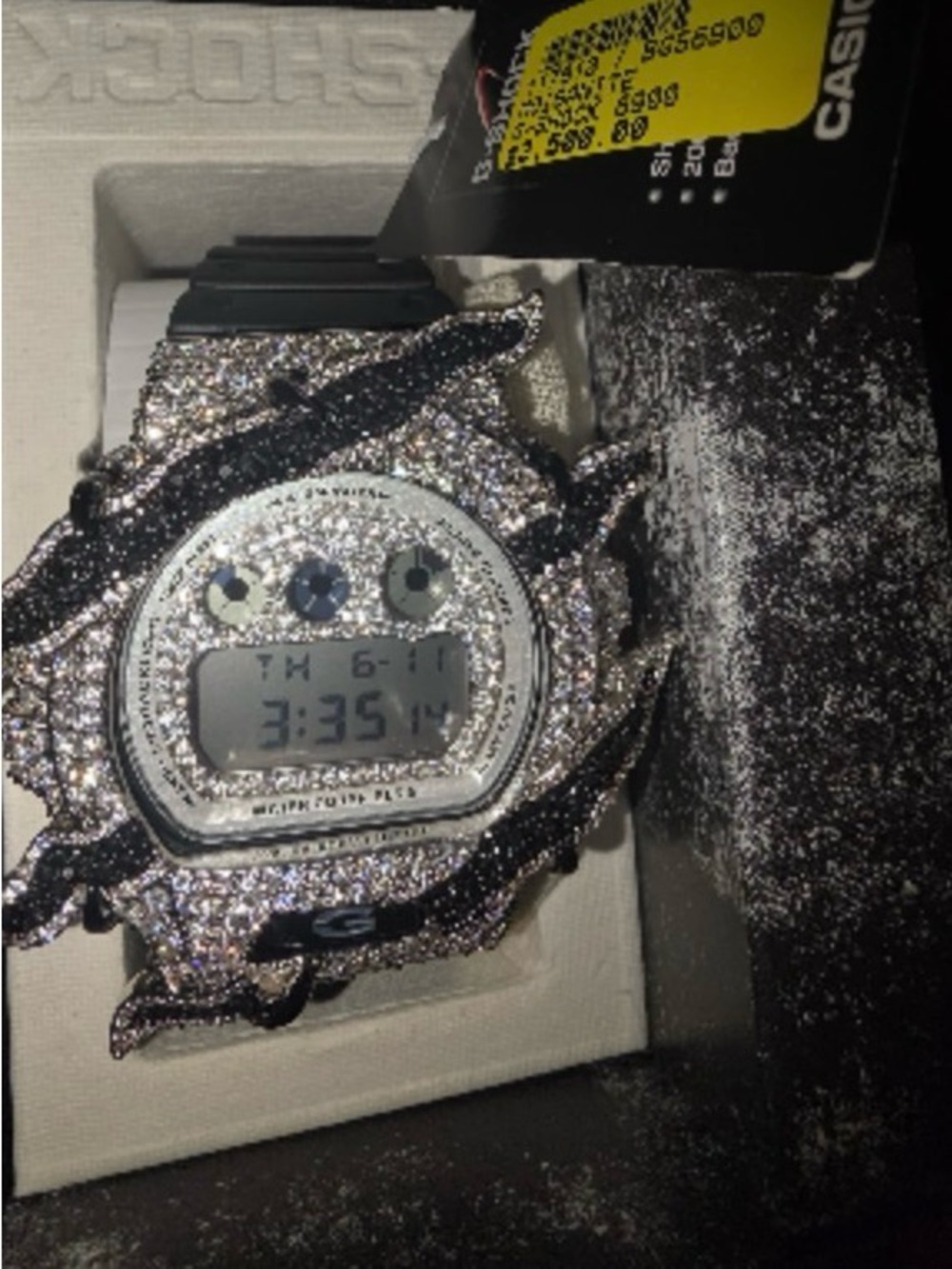 G-Shock Glitter Pink Digital Watch with Black Accents